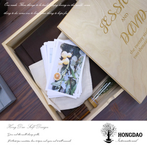 Hongdao Customized Gift Wooden Photo Album Box for Sale_D